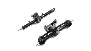 1/24 SCX24 Injora Aluminum Straight Axles w/ Steeirng Links, LGRP Brass Steering Knuckles