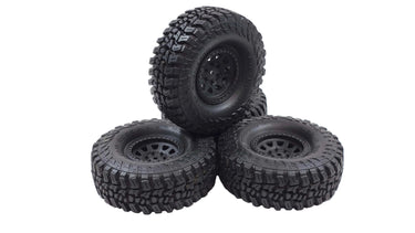 Axial 1.9 Mickey Thompson Baja Boss Scale Tires w/ Plastic Bead Lock Wheels Set of 4