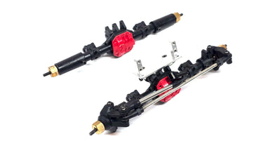 Knock Off AR44 Straight Axle Set w/ Aluminum Servo On Axle Mount
