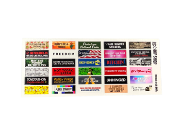1/10 Scale Bumper Stickers (#2)