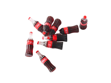 Botella de Coca-Cola de vidrio a escala