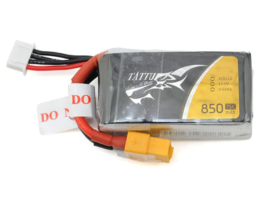 New Tattu 3S LiPo Battery 75C (11.1V/850mAh) w/XT-60 Connector