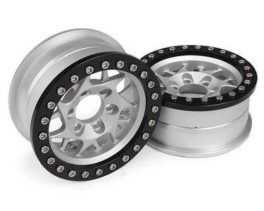 New Vanquish Products 1.9" KMC XD127 Bully CNC Aluminum Crawler Beadlock Wheels (Clear) (2)