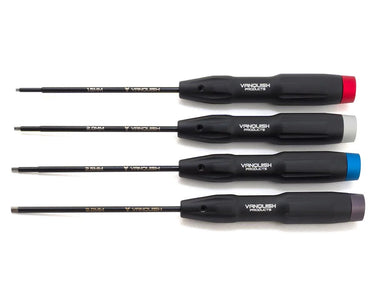 Nuevo juego de destornilladores hexagonales métricos Vanquish Products con tapa de cojinete (1,5, 2,0, 2,5 y 3,0 mm)