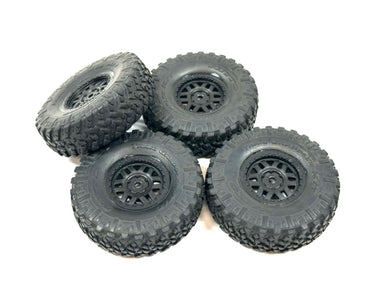 1.0 SCX24 Nitto Trail Grappler Tires Glued To Plastic Wheels