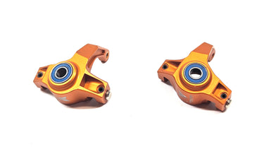 Vanquish Aluminum Orange Steering Knuckles w/ King Pins For Axial Yeti
