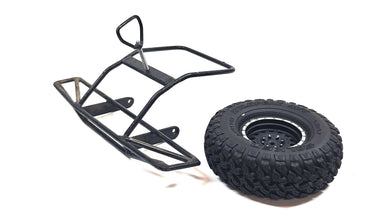 Custom Axial SCX10iii Early Bronco Custom Rear Bumper w/ Spare Tire Carrier