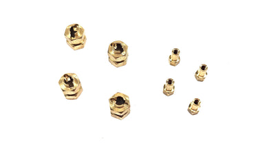 Brass Axial SCX24 Wheel Widener Kit w/ Barrel Nuts