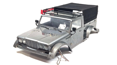 Rare Discontinued Axial Jeep Nukizer Lexan Body w/ Metal Rear Cage / Cargo Box