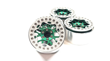 2.2 Green Aluminum Bead Lock Wheels w/ Hubs