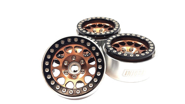 Injora Aluminum 1.9 Bronze Bead Lock Wheels Set of 4