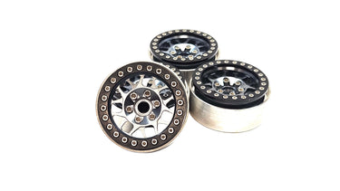 1.9 Aluminum Bead Lock Wheels w/ Hubs (Gray)