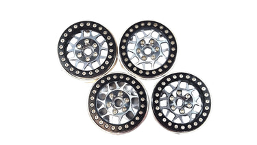 1.9 Aluminum Bead Lock Wheels w/ Hubs (Gray)