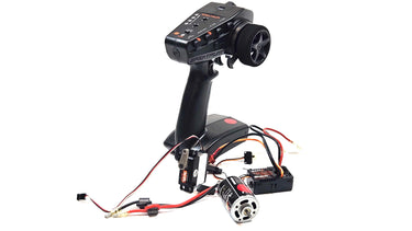 Axial Stock Spektrum DSMR 3 Channel Radio, 35T Brushed Motor, FIRMA 2in1 ESC & Reciver w/ Steering Servo