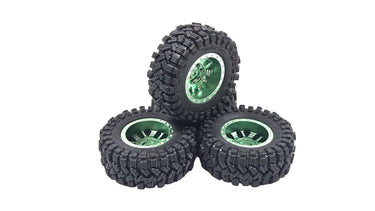 1.3 Aluminum Bead Lock Wheels & Tires (Missing Hardware)
