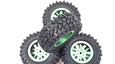 1.3 Aluminum Bead Lock Wheels & Tires (Missing Hardware)
