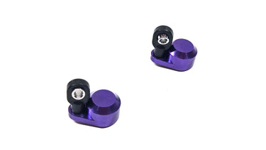 (Purple) Dlux RC Aluminum Big Bore Offset Shock Caps (2)