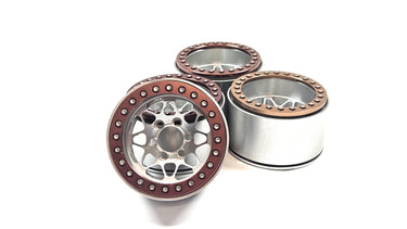 Billet RC Mini Forged 1.9 WIDE Bead Lock Wheels Set of 4