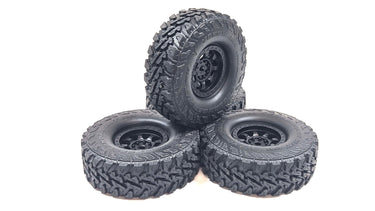 Vanquish 1.9 4.75 Yokohama GeoLander Scale Tires w/ Blue Silicone Tire Inserts (Vented)