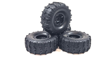 CUT PitBull RC Rock Beast II Tires w/ Plastic Bead Lock Wheels