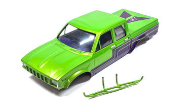 Custom 1 Off Painted RC4WD 4 Door Hilux Hard Body w/ Scale Interior & Bluetooth Subwoofers