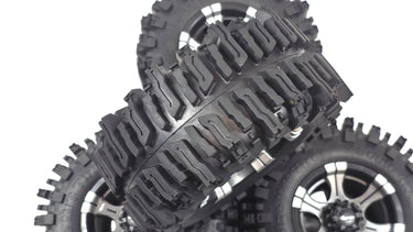 RC4WD Plastic Dick Cepek 40 Series Bead Lock Wheels w/ Scale 4x4 Mud Slinger M/T 40 Series Tires
