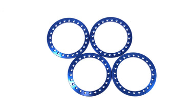Blue Aluminum 2.2 Bead Lock Rings Set of 4