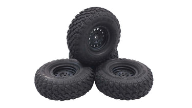 Axial 1.9 Falken Wild Peak M/T Scale Tires Glued On Plastic Wheels Set of 4