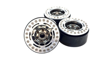 1.9 Gray Aluminum Bead Lock Wheels w/ IBTR Style Bead Lock Rings