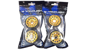 🧇 NIP Vanquish Limited Champagne 1.9 Bead Lock Wheels (Set of 4) Sticker Sale 🧇