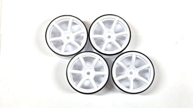 White Drift Wheel Set of 4 6mm Offset