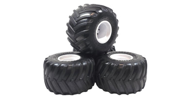 2.6 JConcpets FireStone Monster Truck Tires Glued to Plastic Wheels 12mm Hex