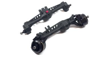 Vanquish F10 Portal Axle Set w/ Brass Steering Knuckles & Portal Covers