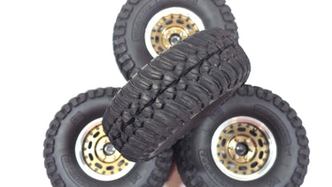 Boom Racing 1.9 Pro Build Bead Lock Wheels w/ Scale Hardware & Element General Grabber Tires