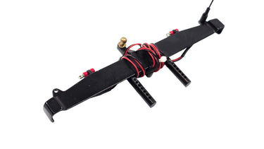 Scale Aluminum Rear Bumper w/ LED's, D-Rings, Hitch, & Antenna