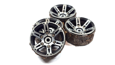 1.9 Bead Lock Wheels w/ Rusted Clamp Rings Sold AS IS