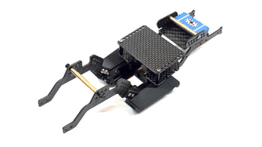 Carbon Fiber 1/18 Scale Traxxas TRX4m Chassis w/ Brass Skid Plate