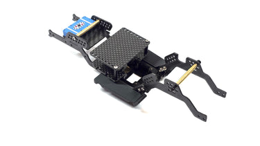 Carbon Fiber 1/18 Scale Traxxas TRX4m Chassis w/ Brass Skid Plate