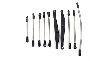 Axial RBX10 Ryft Complete Stainless Link Kit & Plastic Trailing Arms