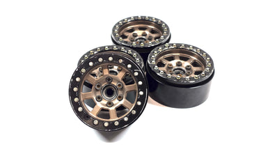 SSD RC 1.9 Aluminum Bead Lock Wheels w/ Scale Hardware & Hubs Set of 4