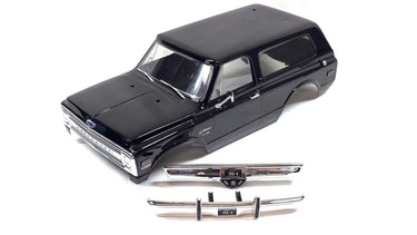 Traxxas TRX4 1972 Chevy Blazer Blacked Out Scale Lexan Body w/ LED Lights & Bumper Set