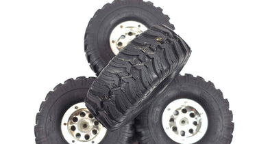 RC4WD 1.9 4.75 Dirt Hawg II Scale Tires (Cut) w/ Plastic Bead Lock Wheels Set of 4