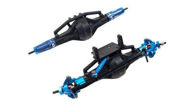 OG Axial SCX10 Straight Axle Set w/ Blue Aluminum Hop Ups (Damaged CV Axle)