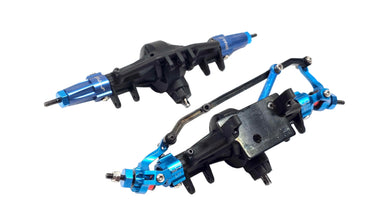 OG Axial SCX10 Straight Axle Set w/ Blue Aluminum Hop Ups (Damaged CV Axle)