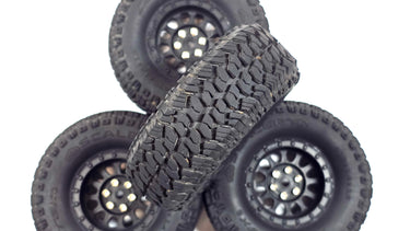 4.19 1.9 Duratrax Scaler Tires Glued To Plastic Wheels Set of 4