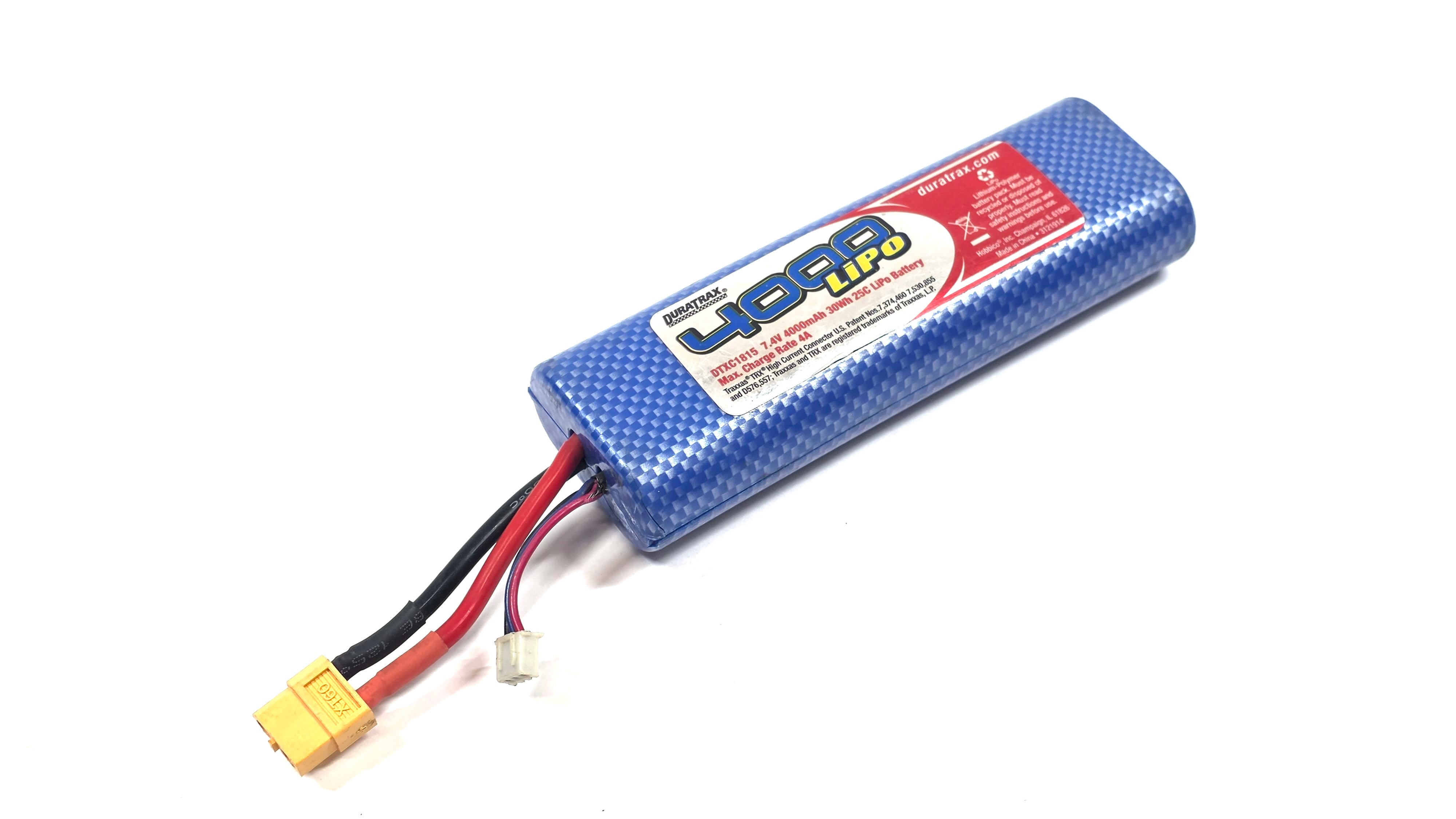 Duratrax 4000 Mah 25C 2s 7.4v Lipo Battery – The RC Chop Shop