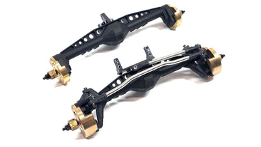 No Name (Capra Copies) Portal Axle Set w/ Brass Portal Covers & Steering Links