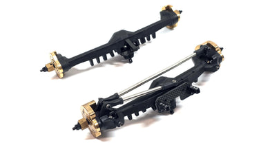 No Name (Capra Copies) Portal Axle Set w/ Brass Portal Covers & Steering Links