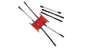 Aluminum Red Skid Plate For Axial SCX10/.2 Chassis & Transmission w/ Random Metal Links