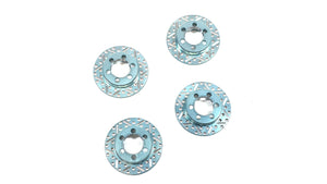 Hibby Made Aluminum Scale Brake Rotors (Teal) Full Set SLW Hub Compatible
